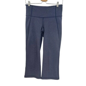 Lululemon Gather‎ & Crow Crop Heathered Deep Indigo Blue Size 6